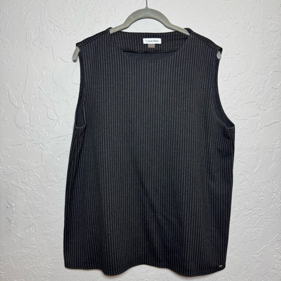 Calvin Klein Tops - Calvin Klein Black Pinstripe Top XL